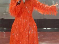Laura Pausini, en la actuación inicial de Eurivisión.