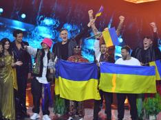 Kalush Orchestra, de Ucrania, ganadores de Eurovisión 2022.