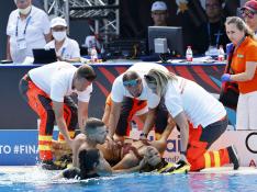Anita Álvarez se desvaneció en la piscina durante su ejercicio