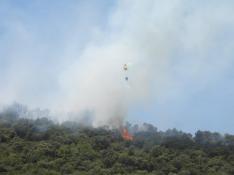 Efectivos del parque de Benabarre-Graus han colaborado con Medio Natural en el control y extinción del fuego