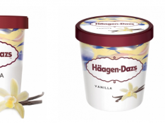 Un helado de vainilla de la marca Häagen Dazs.