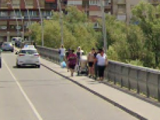 Imagen del puente pequeño de Fraga, que se ampliará para crear una pasarela peatonal.