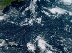 Imagen de satélite en la que se ve el huracán Danielle