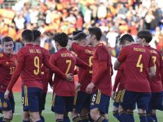 Partido de fútbol de selecciones sub-21, España-Noruega en El Alcoraz en Huesca
