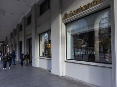 El nuevo centro de negocios del Santander, en el paseo Independencia de Zaragoza
