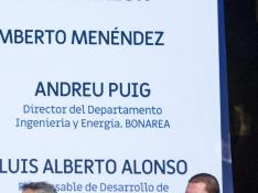 De izquierda a derecha, Luis Humberto Menéndez, Francisco Mur, Andreu Puig, Alberto Escoda y Luis Alberto Alonso, integrantes de la mesa redonda.