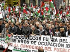 El 'Sahara libre' une a izquierda y derecha en una nutrida manifestación en Madrid
