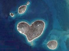 La ESA muestra una isla con forma de corazón por San Valentín