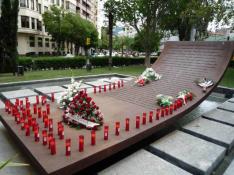 Homenaje de los familiares de las víctimas del Yak-42, hace pocas semanas