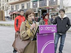 Representantes de Podemos en un acto en Soria