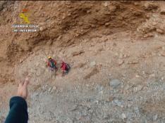 Rescatados tres escaladores murcianos enriscados en los Mallos de Riglos