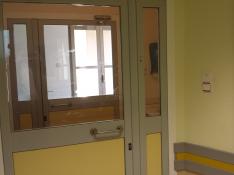 Instalaciones para tratar casos de ébola en el Hospital Royo Villanova de Zaragoza.