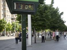 Foto de archivo de un termómetro en Zaragoza