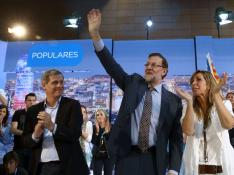 Rajoy durante el mitin en Barcelona