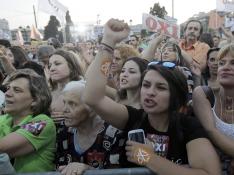 Manifestación del viernes en Atenas en el cierre de campaña.