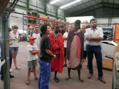 Los integrantes de la tribu Masái, provenientes de Tanzania, durante su visita al CEDER