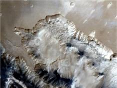 Imagen del cañón de Marte captada por la misión Mars Orbiter de La Indiao.