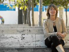 Ana Ceballo, presidenta de Asgeco, en una visita reciente a Zaragoza. josé miguel marc
