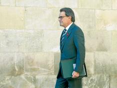 El presidente de la Generalitat en funciones, Artur Mas, al llegar a la reunión de su Gobierno el pasado martes.