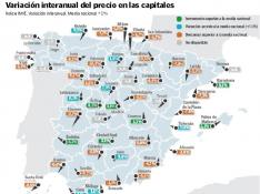 El precio de los pisos baja un 3,6% en Aragón en 2015 pese al repunte del 1% a nivel nacional