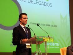 Luis Ignacio Lucas, director general de Bantierra, el pasado viernes, en la Asamblea de la entidad.