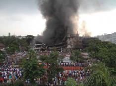 Incendio en la fábrica de Tongi, en Bangladesh.