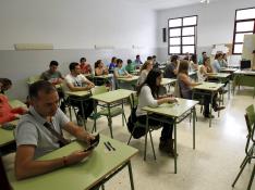 Una de las aulas del año pasado de la Escuela Oficial de Idiomas de Teruel.