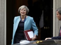 Theresa May, en la puerta de Downing Street.