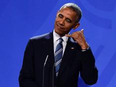 Obama, en su comparecencia en Berlín este jueves.