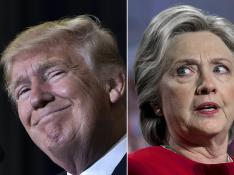 Trump y Hillary Clinton durante la campaña electoral de EE. UU: