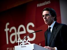 José María Aznar en el acto de clausura de "Ideas para la sociedad española", en la Fundación FAES