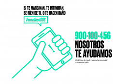 Imagen de la campaña del teléfono contra el acoso escolar