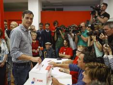 Pedro Sánchez gana las primarias del PSOE con más del 70% escrutado