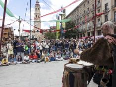 Imagen de la edición del año pasado del Mercado Medieval de las Tres Culturas, en la plaza del Pilar.