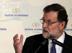 Rajoy ha participado este lunes en la presentación de una conferencia impartida por Cristina Cifuentes.
