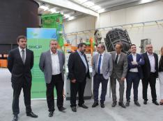 Javier Lambán ha inaugurado este miércoles las nuevas instalaciones de la empresa Simop en Bujaraloz.