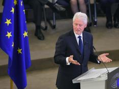Bill Clinton, este sábado en el Parlamento Europeo.
