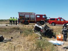 Accidente de tráfico en la carretera entre Borja y Mallén