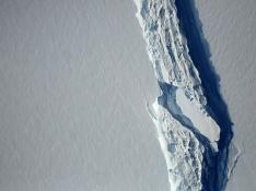 Grieta en el segmento Larsen C de la Antártida