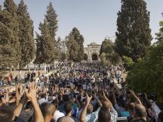 Protestas en la explanada de las mezquitas