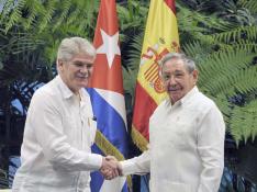 Raúl Castro con Dastis este miércoles.