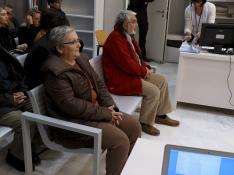 Los acusados Victoria Gómez Méndez y José Antonio Ramón Teijelo, en el inicio del juicio en la Audiencia Nacional.