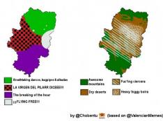 Algunas de las propuestas que circulan por las redes para dividir Aragón (con mucho humor).