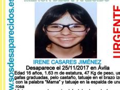 El ministro del Interior pide "ayuda" para encontrar a una joven de 16 años desaparecida