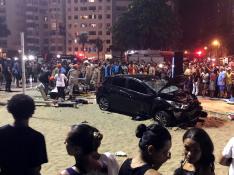 Al menos 15 heridos en atropello masivo en la playa de Copacabana