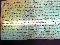 Extracto del pergamino donde se conserva la alusión a Villafeliche.