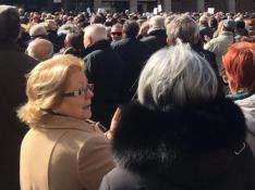 Concentración en defensa de las pensiones, este jueves pasado, en la plaza del Pilar de Zaragoza