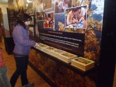 Un tablero interactivo explica los ecosistemas del parque del Moncayo en el centro de Agramonte.