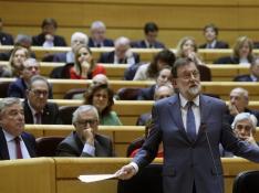 Mariano Rajoy en la sesión de control al Gobierno celebrada este martes.