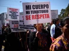 Una de las manifestaciones celebradas este jueves en Guatemala.